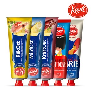 카블리 버라이어티팩 5종 치즈스프레드 (쉬림프+마일드+크레이피쉬+체다+브리), 1개