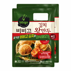 (냉동)[비비고]김치왕만두, 420g, 6개