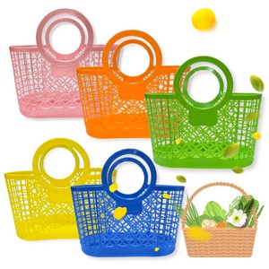 아이몽 어린이 젤리백 시장바구니 1개 공예재료 꾸미기 목욕가방 슈퍼 마트 역할놀이 시장가방