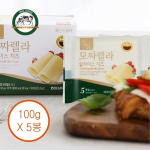 임실치즈농협 모짜렐라 슬라이스치즈 5팩(20gX25매), 500g, 1개