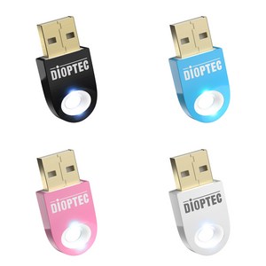 JUSTLINK BTD01 블루투스 패션 동글 4.0 USB LED형 최대 20M DIOPTEC
