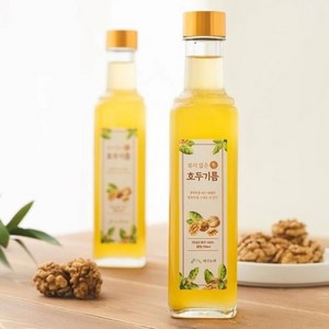 안동의 청정산림에서 직접 수확한 무농약인증 호두로 나무틀에 내린 생호두기름 180ml, 1개