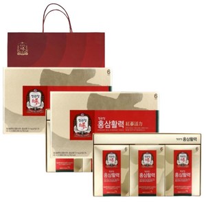 정관장 홍삼활력 40ml x 30포 2개 60포 쇼핑백 포함 6년근 홍삼즙 명절 선물세트, 2.4L, 2박스