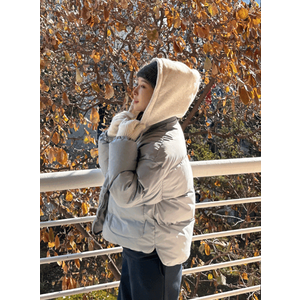 빅포켓 후드 숏패딩