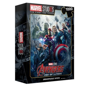 MARVEL 마블 10주년 에디션 어벤져스2 직소퍼즐(1000피스/M1018), 1000피스, 혼합 색상, 1개