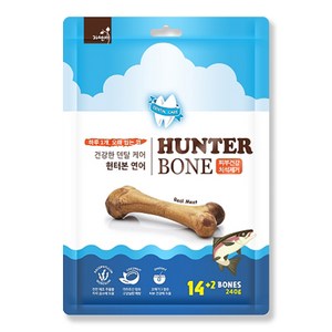 자연애 헌터본 오래씹는 덴탈껌 16p -연어 피부건강, 1개, 240g