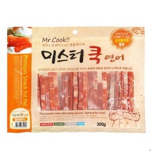 미스터쿡 강아지 간식 슬라이스, 연어, 300g, 2개