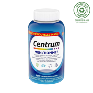 캐나다 직배송 센트룸 CENTRUM 멀티비타민 맨즈 250정 남성종합비타민 무기질 MEN Vitamins 센트럼, 1개