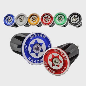 자전거 핸들그립 앤드 플러그 세트 MZYRH-1.5NM CNC가공 베어링 앤드캡 핸들캡 자전거 핸들바마개 바앤드캡, 03_골드, 1개