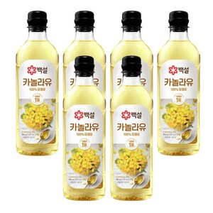 백설 카놀라유, 900ml, 6개