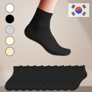 도봉양말 여자양말 스포츠 프리미엄 밴딩 발목양말 중목 10켤레 세트