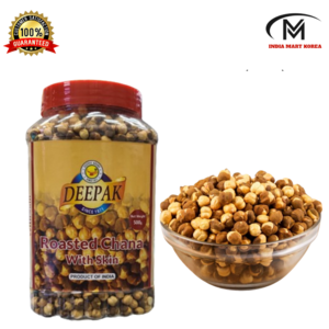 Roasted chana with skin Black chana roasted (로스띠드짜나 )500G, 500g, 1개