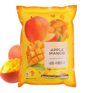 푸드야식품 냉동 애플망고 다이스 3kg, 1개, 1kg x 3봉