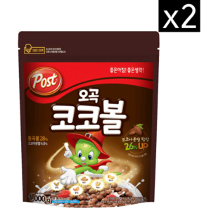 포스트 오곡 코코볼 시리얼, 1kg, 2개