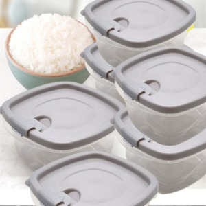 나이스히어 우수한 밀폐력 국내생산 전자레인지 밀폐용기 350ML 6개