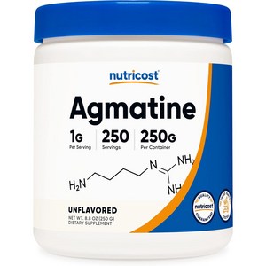 뉴트리코스트 아그마틴 설페이트 파우더/Nutricost Agmatine Sulfate Powder 250그램, 1개, 250g