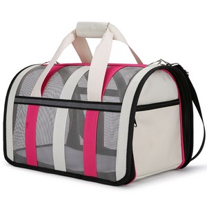 셔니엘 고양이 강아지 백팩 이동가방, 로즈핑크, 1개