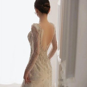 레나 럭셔리 머메이드 웨딩드레스 스냅 웨딩촬영 이브닝 2부 피로연 브라이덜샤워