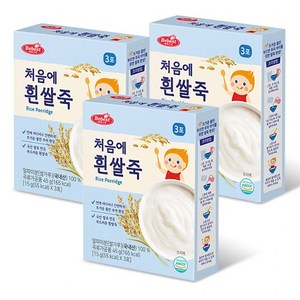 베베스트 처음에 쌀죽 2종(흰쌀죽o단호박쌀죽) 택1, 3개, 45g