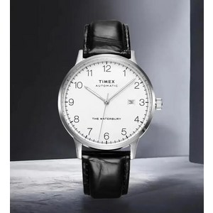 TIMEX 남성용 자동 기계식 시계 스테인레스 스틸 방수