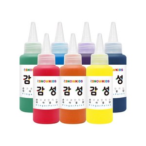 스노우키즈 감성물감 색감교육용 핑거페인트, 70ml, 7색