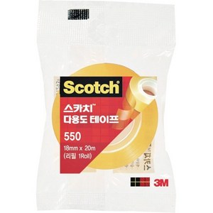 스카치 다용도 테이프 550 리필 18mm x 20m, 2개