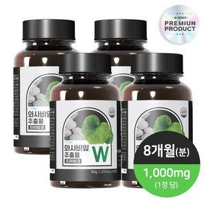 [라이븐] 와사비잎 추출물 W 1000mg 식약청 인증 HACCP, 4개, 60정