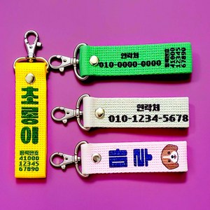 [블루나 디자인스튜디오]반려견 네임택 강아지 양면 네임택 반려동물 얼굴 네임택 인식표 산책 외출용 이름표, 1개, 3 네임택 끈색상 연두색