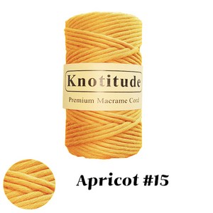 노티튜드 순면 컬러 푼사 4mm 마크라메실 90야드, 15 APRICOT, 1개