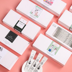 선물담길 국산 꿀스틱 답례품 결혼 결혼식 돌잔치 웨딩 개업 승진 조문, 기본스티커01+이름스티커(감사)