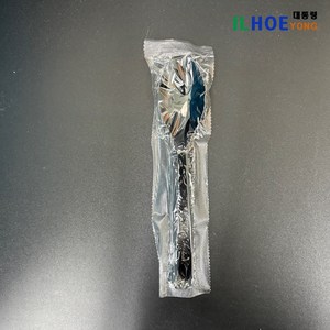 일회용 플라스틱 숟가락 개별포장 수저 1박스 1500개, 1세트, 검정