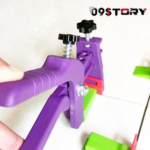 09STORY 평탄집게1개+ 블루 평탄클립1.5mm200개+초록쐐기100개 1set, 1세트
