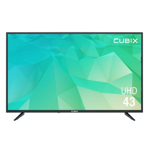 큐빅스 4K UHD LED TV 109cm(43인치) CBXTV430UHD 스탠드형 벽걸이형 자가설치 방문설치, 스탠드형 택배배송(자가설치)