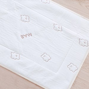 바미블랑 아기 듀라론 태열 사계절 쿨냉감패드 순면 침대패드 (다양한 사이즈XS~SS), 달토끼, 1개