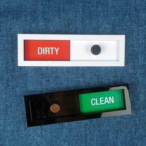 식기세척기 사인 Clean Dirty 자석 주방표시판, 백색