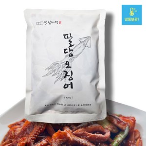 맛집비책 팔당 오징어볶음 통오징어 덜매운맛, 420g, 1개