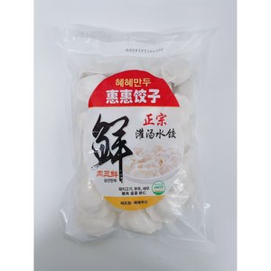 <자매중국식품> jiaozi 중국만두 혜혜만두 삼선만두 러우싼샌 돼지고기부추새우속 550g, 1개