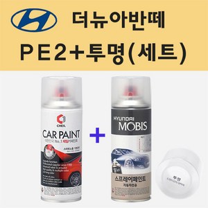 현대 더뉴아반떼 PE2 에코트로그레이 주문 스프레이 페인트 + 투명스프레이 200ml, 1개