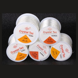 고탄력 100m 투명우레탄줄 액세서리만들기낚시줄, 0.8mm, 1개