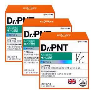 닥터피엔티 메가그린산 고용량 비타민C 3000mg, 90g, 3개