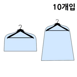 pvc 옷커버 투명 비닐 옷카바 의류 매장 옷 보관 덮개 10매, 10개입, 1개