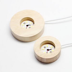 인테리어소품/무드등/레진아트/USB 원형 LED베이스, _11196_60mm 쿨화이트, 1개