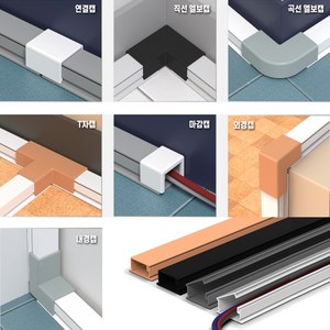 선바로 전선몰딩 전선정리 쫄대 1호~5호 연결캡, 마감캡5호, 화이트, 1개