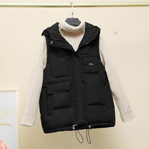 여성용 후드 조끼 가을 겨울 야상 후드 조끼 패딩 조끼 F9028 Women's Vest