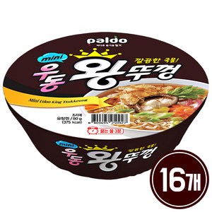 왕뚜껑 mini 우동, 80g, 16개