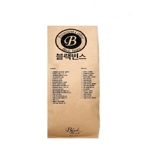 블랙빈스 콜롬비아 슈프리모, 원두콩상태, 1kg, 1개