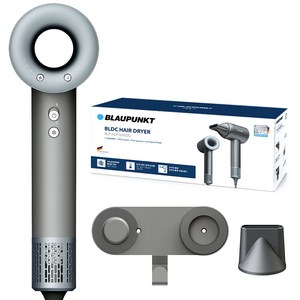 블라우풍트 에어이지 초고속 초경량 에어홀 BLDC 드라이기 BLP-HD7161KDG + 거치대 세트 1600W, 블랙