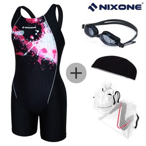 닉스원 여아동 NSJG-29518PK 반신 실내수영복 4종세트