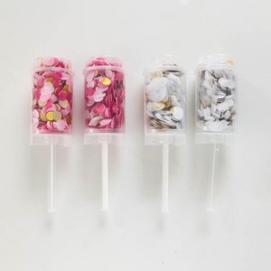 엘블랑꼬 컨페티 폭죽, 핑크 + 화이트, 1세트
