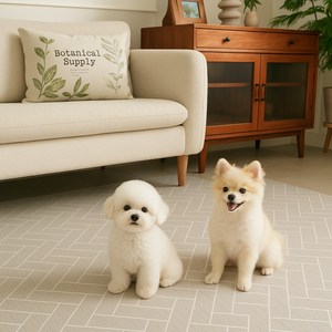 [롤마루] 미끄럼방지 강아지 논슬립 롤매트 Plus+, 헤링본그레이, 1개